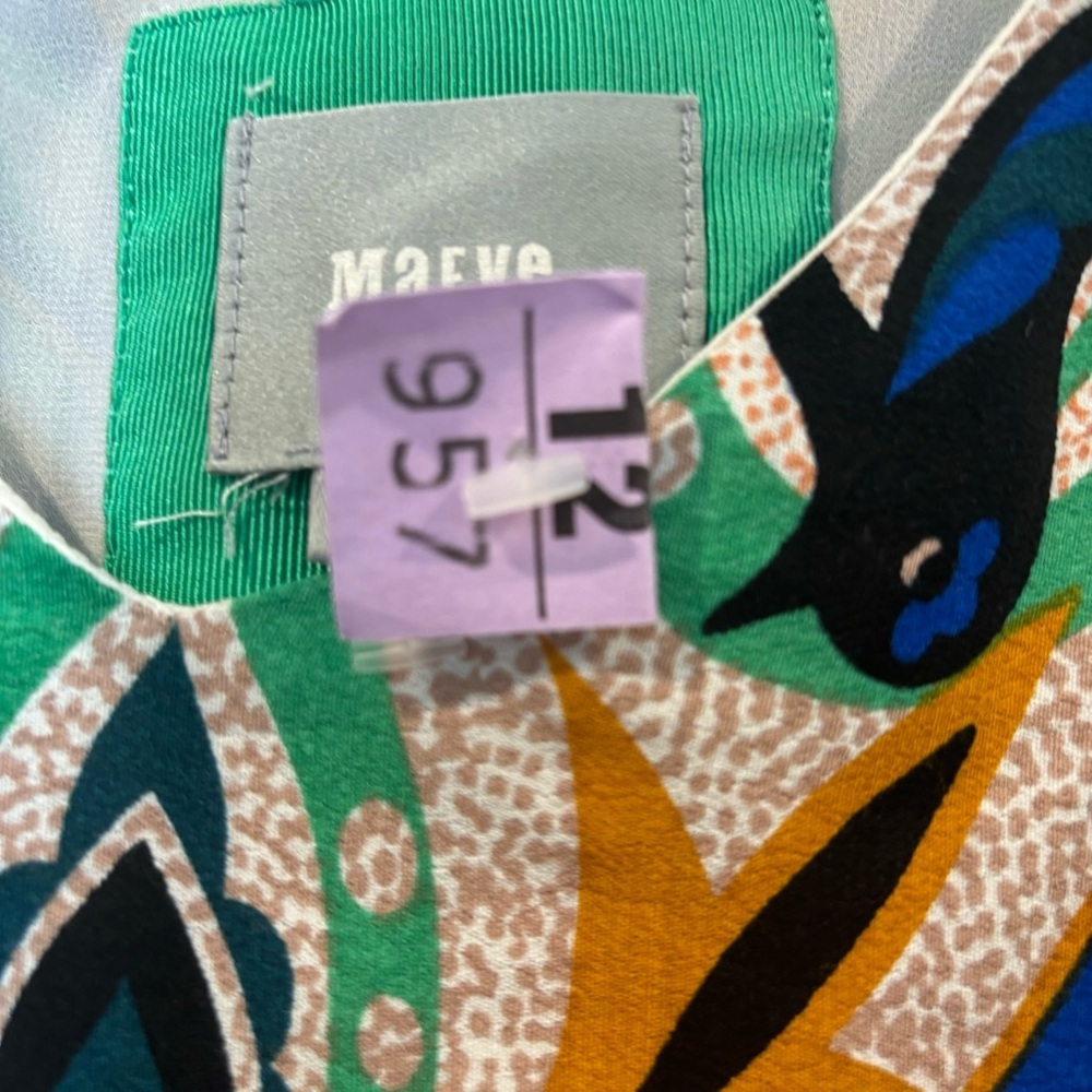 Maeve Anthropologie Elegant Multicolor Patterned Dress Medium - Picture 6 of 12